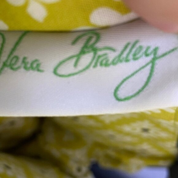 Vera Bradley Retired Yellow Black Baroque Eloise Kisslock Satchel Handbag - Picture 8 of 13